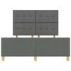 vidaXL Bed Frame with Headboard Dark Grey 137 x 190 cm Fabric