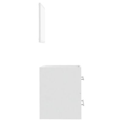 vidaXL Bathroom Cabinet with Mirror High Gloss White 41x38.5x48 cm