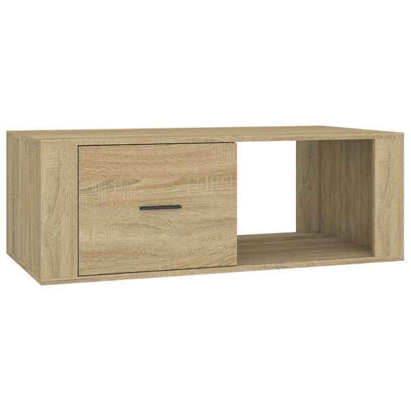 vidaXL Coffee Table Sonoma Oak 100x50.5x35 cm Engineered Wood