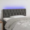 vidaXL LED Headboard Dark Grey 100 cm Velvet