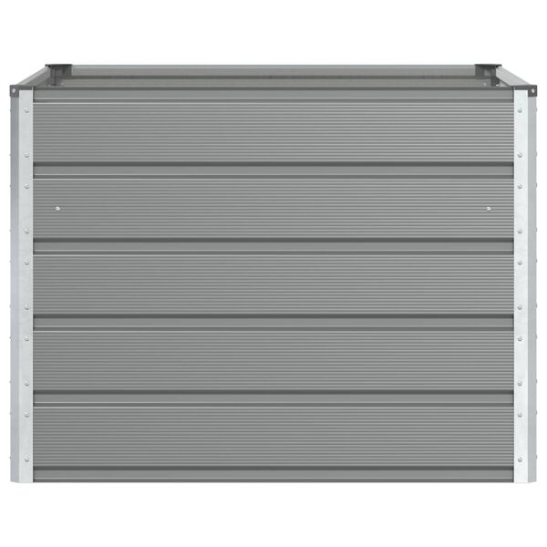 vidaXL Planter Light Grey 100 x 100 x 75 cm Steel