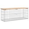 vidaXL Garden Bench Gabion Design 103x31,5x42 cm Solid Wood Pine