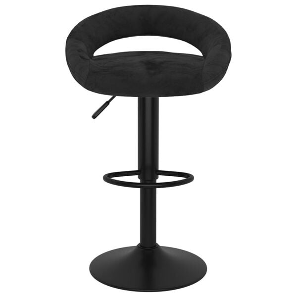 vidaXL Bar Stools 2 pcs Black Velvet