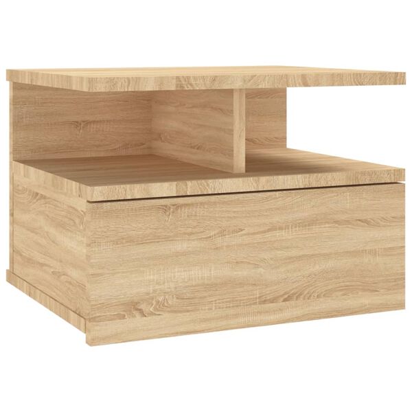 vidaXL Floating Nightstand Sonoma Oak 40x31x27cm Engineered Wood