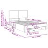 vidaXL Bed Frame with Headboard White 150 x 200 cm Engineered Wood