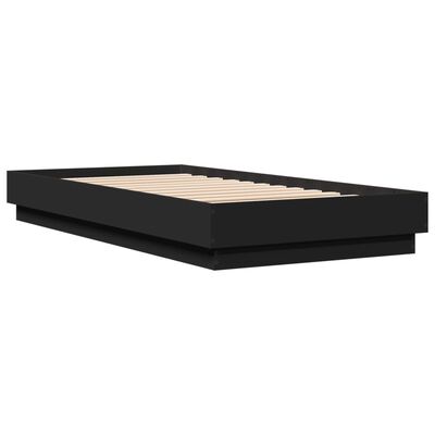 vidaXL Bed Frame Black 90x190 cm Engineered Wood
