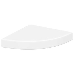 vidaXL Floating Corner Shelf White 25x25x3,8 cm MDF