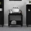 vidaXL Sink Cabinet Black 58x33x60 cm Engineered Wood