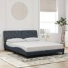 vidaXL Bed Frame without Mattress Dark Grey 152x203 cm Queen Velvet