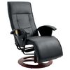 vidaXL Massage Chair Black Faux Leather