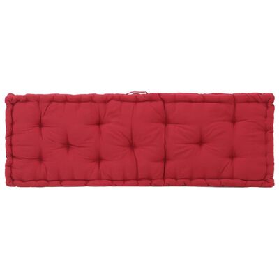 vidaXL Pallet Floor Cushions 2 pcs Cotton Burgundy