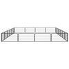 vidaXL 20-Panel Dog Playpen Black 100x50 cm Powder-coated Steel