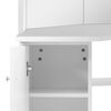 vidaXL Corner Dressing Table Make-up Table with LED Light White