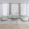 vidaXL 3 Piece Sofa Set with Cushions Light Grey Velvet