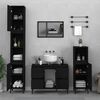 vidaXL 2 Piece Bathroom Furniture Set Black Engineered Wood