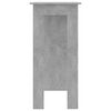 vidaXL Bar Table with Shelf Concrete Grey 102x50x103.5 cm Engineered Wood