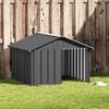 vidaXL Dog House Anthracite 116.5x103x81.5 cm Galvanised Steel