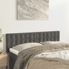 vidaXL Headboards Dark Grey 144x5x78/88 cm Velvet