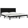 vidaXL Bed Frame without Mattress Black 180x200 cm Super King Solid Wood Pine
