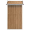 vidaXL Garden Shed Brown 126x97.5x177 cm Galvanised Steel