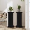 vidaXL Plant Stand Black Oak 33 x 33 x 80 cm Engineered wood
