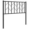 vidaXL Metal Replace Headboard Black 90 cm
