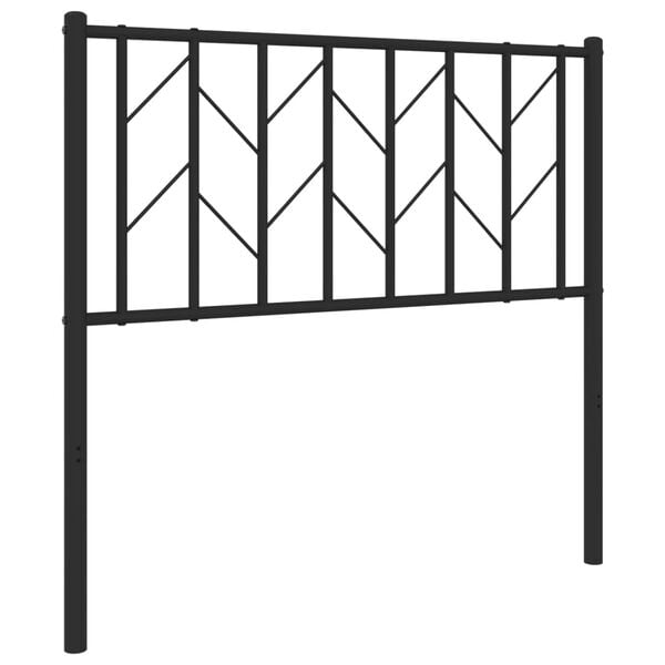 vidaXL Metal Replace Headboard Black 90 cm