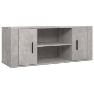 vidaXL TV Cabinet Concrete Grey 100x35x40 cm Engineered Wood