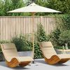 vidaXL Garden Parasol Cream White &Oslash; 217 x 230 cm Bamboo