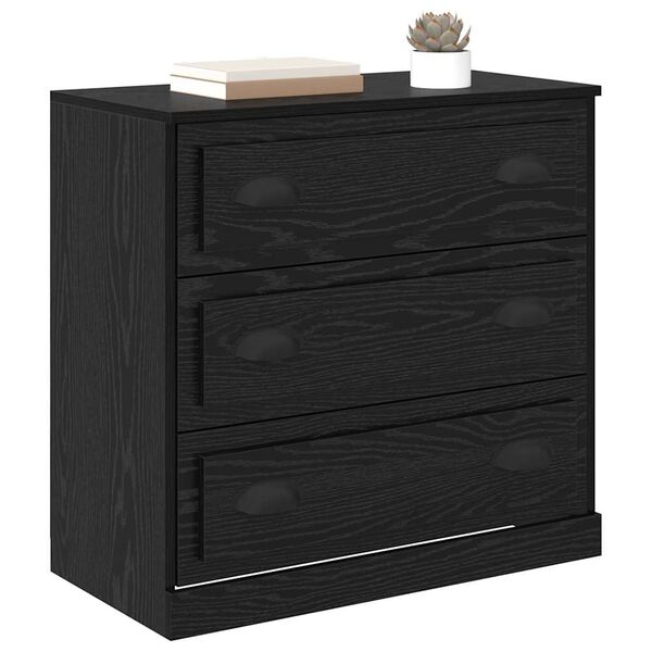 vidaXL Sideboard Black Oak 70 x 35.5 x 67.5 cm Engineered Wood
