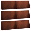 vidaXL Retaining Wall 6 pcs 80 x 12 x 30 cm Weathering Steel Rusty