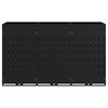 vidaXL Wheelie Bin Storage for 3 Bins Black 204 x 77.5 x 121.5 cm