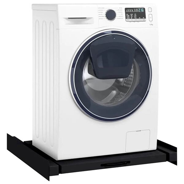 vidaXL Washing Machine Intermediate Shelf Black 60 x 60 x 8 cm Steel