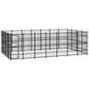vidaXL Outdoor Dog Kennel Steel 25.8 m&sup2;