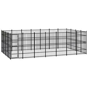 vidaXL Outdoor Dog Kennel Steel 25.8 m&sup2;