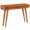 vidaXL Console Table Solid Acacia Wood with Carved Drawers 118x30x80cm