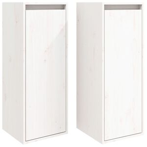 vidaXL Wall Cabinets 2 pcs White 30x30x80 cm Solid Wood Pine