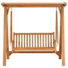 vidaXL Swing Bench with Grey Cushion 170 cm Solid Teak Wood