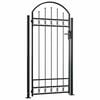 vidaXL Fence Gate Assen with Arched Top and 2 Posts 105x170 cm Black