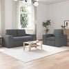 vidaXL Sofa Set 2 pcs Dark Grey 162 x 80 x 82 cm Fabric
