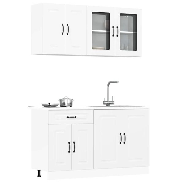 vidaXL 4 Piece Kitchen Cabinet Set Kalmar White Engineered Wood