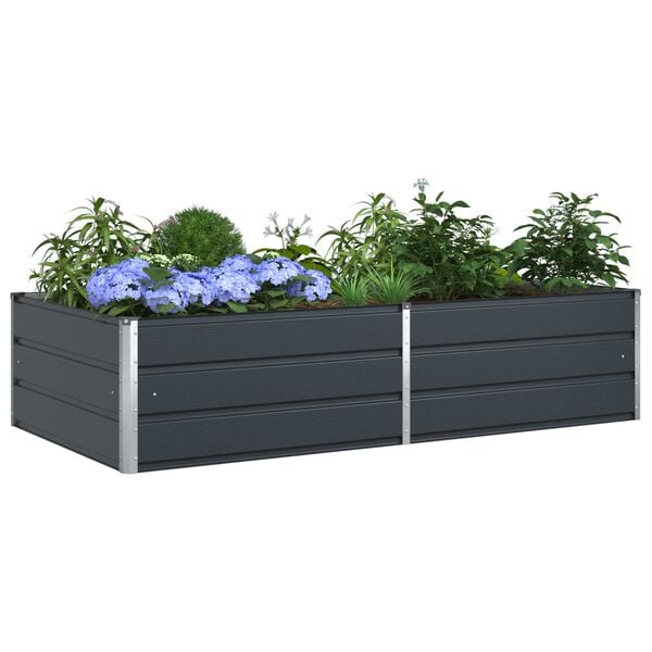 vidaXL Planter Anthracite 195 x 100 x 45 cm Galvanised Steel
