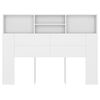vidaXL Headboard Cabinet White 140x19x103.5 cm
