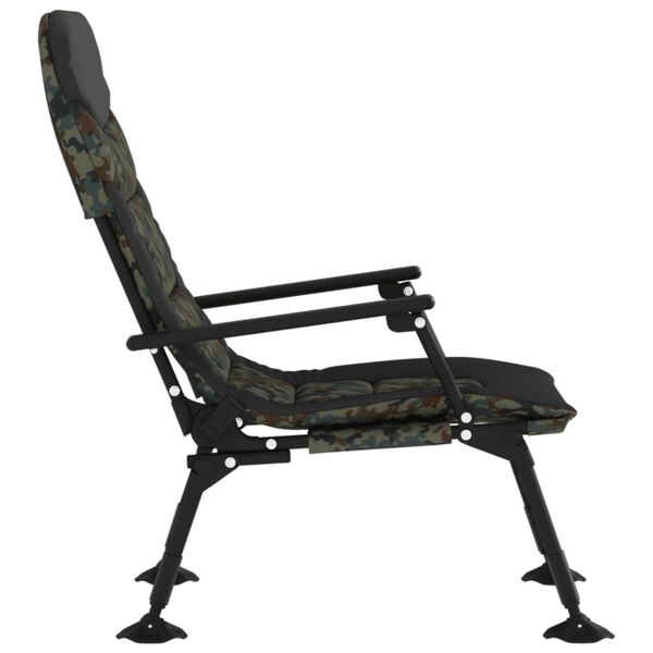 vidaXL Fishing Chair with Armrest Foldable Camouflage