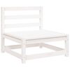 vidaXL Garden Middle Sofa White Solid Wood Pine