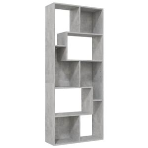 vidaXL Book Cabinet | Concrete grey | Engineered wood | 67x24x161 cm