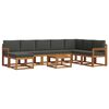 vidaXL Outdoor Sofa Set 9 pcs Natural and Anthracite