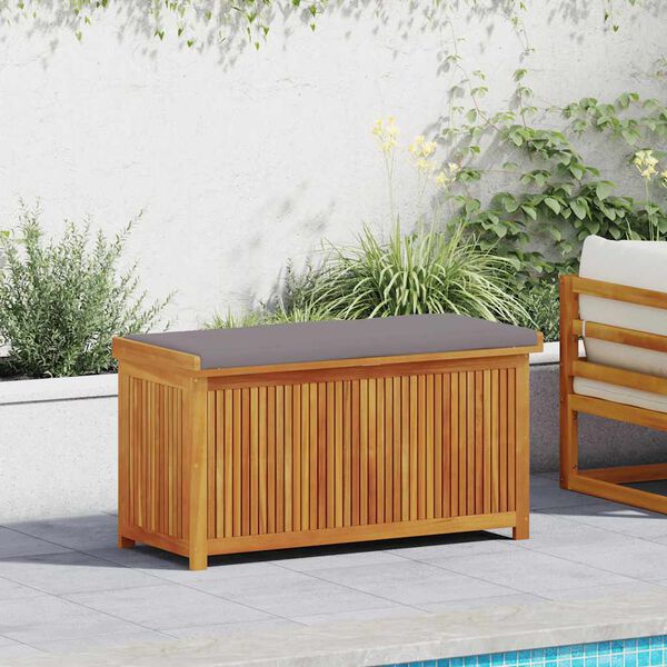 vidaXL Outdoor Cushion Box 113x50x60.5 cm Solid Wood Acacia