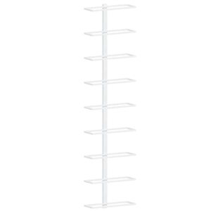 vidaXL Wall-mounted Wine Rack for 9 Bottles White Iron