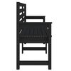 vidaXL Garden Bench Black 159.5x48x91.5 cm Solid Wood Pine